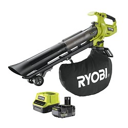 Аккумуляторная воздуходувка-пылесос RYOBI RY18BVXA-150